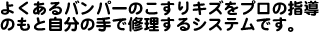 �悭����o���p�[�̂����菝���v���̎w���̂��Ǝ����̎�ŏC������V�X�e���ł��B